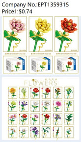 Colorful box building blocks-rose 100PCS